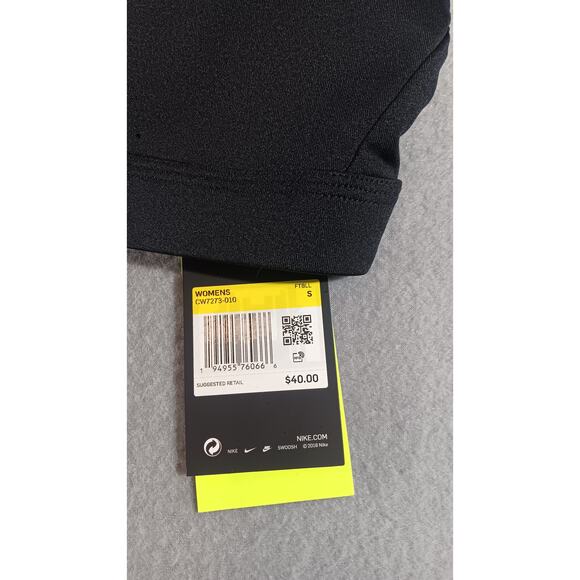 Nike Sports Bra Black Swoosh CW7273-010 Women’s Small Racerback Dri-Fit NWT - Picture 2 of 4